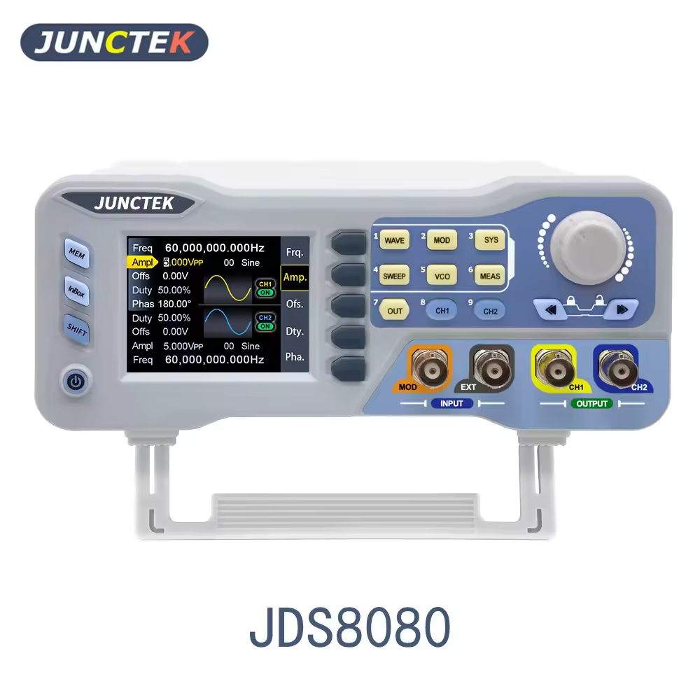 Function Arbitrary Waveform Generator - JDS8080 JUNCTEK เครื่องกำเนิดสัญญาณแบบสองช่องสัญญาณ 80MHz ฟังก์ชันแหล่งกำเนิดรูปคลื่นตามต้องการ 275MSa/s