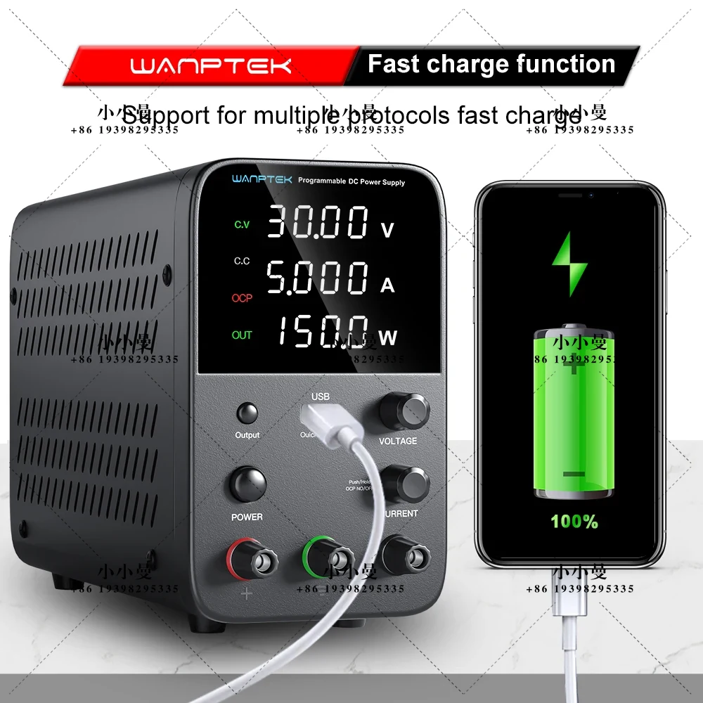 Programmable Dc Power Supply 30V 10A - แหล่งจ่ายไฟกระแสตรงแบบตั้งโปรแกรมได้ Wanptek รุ่น WPS3010H สำหรับงานบำรุงรักษาในห้องปฏิบัติการ 30V