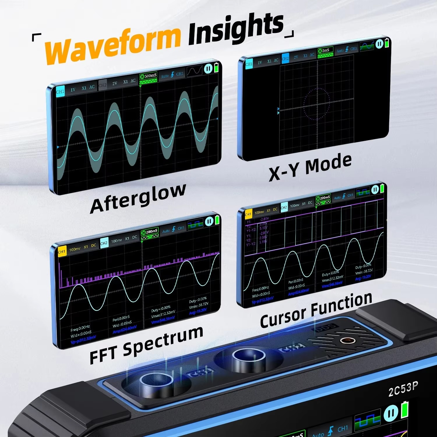 FNIRSI 2C53P ออสซิลโลสโคปแบบดิ - Signal Generator Spectrum Analyzer บทวิจารณ์และราคา